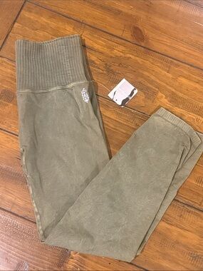 FP Movement by Free People Olive High-Waist Ribbed Leggings